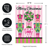 ‘Pink / Green Nutcrackers’ Decorative Flag