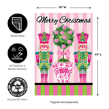 ‘Pink / Green Nutcrackers’ Decorative Flag