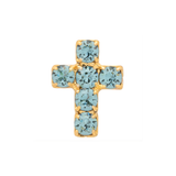 Sorrelli Carly Cross Stud Earrings in Aquamarine