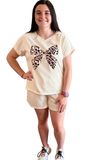 LDC Leopard Bow Short Set