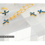 Sorrelli Carly Cross Pendant Necklace in Sapphire