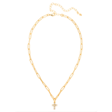 Sorrelli Carly Cross Pendant Necklace in Crystal