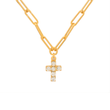 Sorrelli Carly Cross Pendant Necklace in Crystal