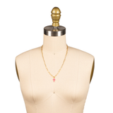 Sorrelli Carly Cross Pendant Necklace in Electric Pink