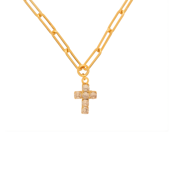Sorrelli Carly Cross Pendant Necklace in Silk