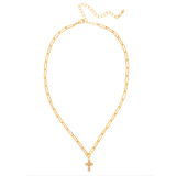 Sorrelli Carly Cross Pendant Necklace in Silk