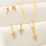 Sorrelli Carly Cross Pendant Necklace in Silk