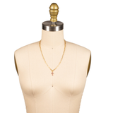 Sorrelli Carly Cross Pendant Necklace in Light Rose Aurora Borealis