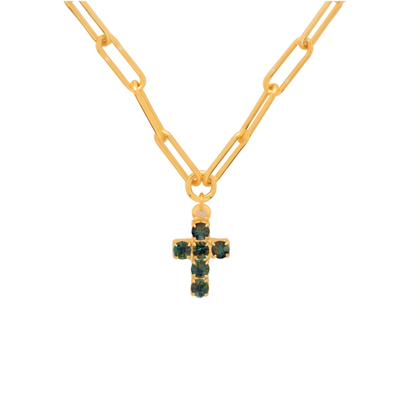 Sorrelli Carly Cross Pendant Necklace in Volcano