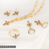 Sorrelli Carly Cross Pendant Necklace in Volcano