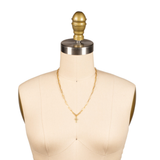 Sorrelli Carly Cross Pendant Necklace in Jonquil Aurora Borealis