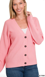 Zenana Short Sweater Cardigan, Assorted Colors