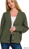 Zenana Short Sweater Cardigan, Assorted Colors
