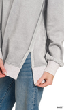 ZENANA Fleece Acid Wash Pullover, Assorted Colors