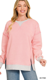 ZENANA Fleece Acid Wash Pullover, Assorted Colors