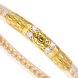 BuDha Girl, Queen AW Bangle, Gold / Clear Crystal