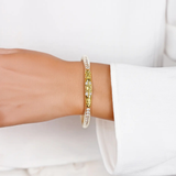 BuDha Girl, Queen AW Bangle, Gold / Clear Crystal