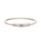 BuDha Girl, Queen AW Bangle, Silver / Clear Crystal