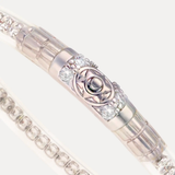 BuDha Girl, Queen AW Bangle, Silver / Clear Crystal