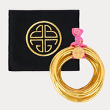 BuDha Girl,Gold All Weather Bangle Set/9, Serenity Prayer