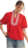 Jodifl Striped Contrast Top, Assorted Colors