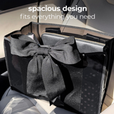 CASE-MATE Midnight Black Bow Jelly Tote Bag