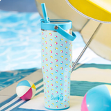 SWIG Leakproof To-Go 30oz Tumbler, ‘Beach Balls’