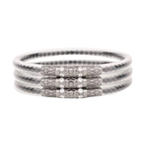 BuDha Girl, Three Queens AW Bangles Set/3 in Black Spinel