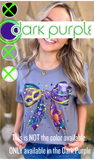 Sugar Stitch Mardi Gras Bow Short Sleeve T-Shirt