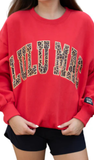 LULU MAC Sweatshirt ‘Red / Leopard’