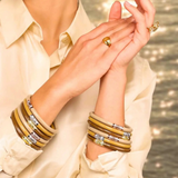 BuDha Girl, Three Kings AW Bangles Set/3 in Oro