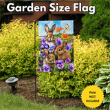 ‘Spring Bunny Trio’ Decorative Flag