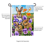 ‘Spring Bunny Trio’ Decorative Flag