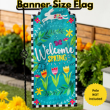 ‘Welcome Spring Bunny’ Decorative Banner Flag