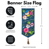 ‘Welcome Home Songbirds’ Decorative Banner Flag