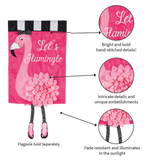 ‘Let’s Flamingle’ Decorative Flag