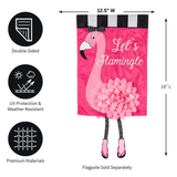 ‘Let’s Flamingle’ Decorative Flag