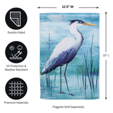 ‘Blue Heron REVERSIBLE’ Decorative Flag