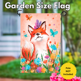 ‘Fox and Wildflowers Applique’ Decorative Flag