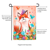 ‘Fox and Wildflowers Applique’ Decorative Flag