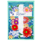 ‘Floral Easter Cross Applique’ Decorative Flag