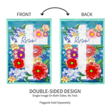 ‘Floral Easter Cross Applique’ Decorative Flag
