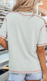 Sequin Rugby Football T Shirt