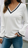 LDC Textured Knit Preppy Sweatshirt