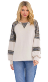 7th Ray Camo Contrast Raglan Long Sleeve Top
