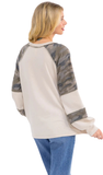 7th Ray Camo Contrast Raglan Long Sleeve Top