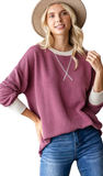 7Th RAY Rib Textured Knit Top, Assorted Colors