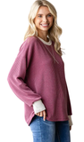 7Th RAY Rib Textured Knit Top, Assorted Colors