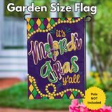 ‘It’s Mardi Gras Y’all Applique’ Decorative Flag