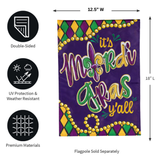 ‘It’s Mardi Gras Y’all Applique’ Decorative Flag